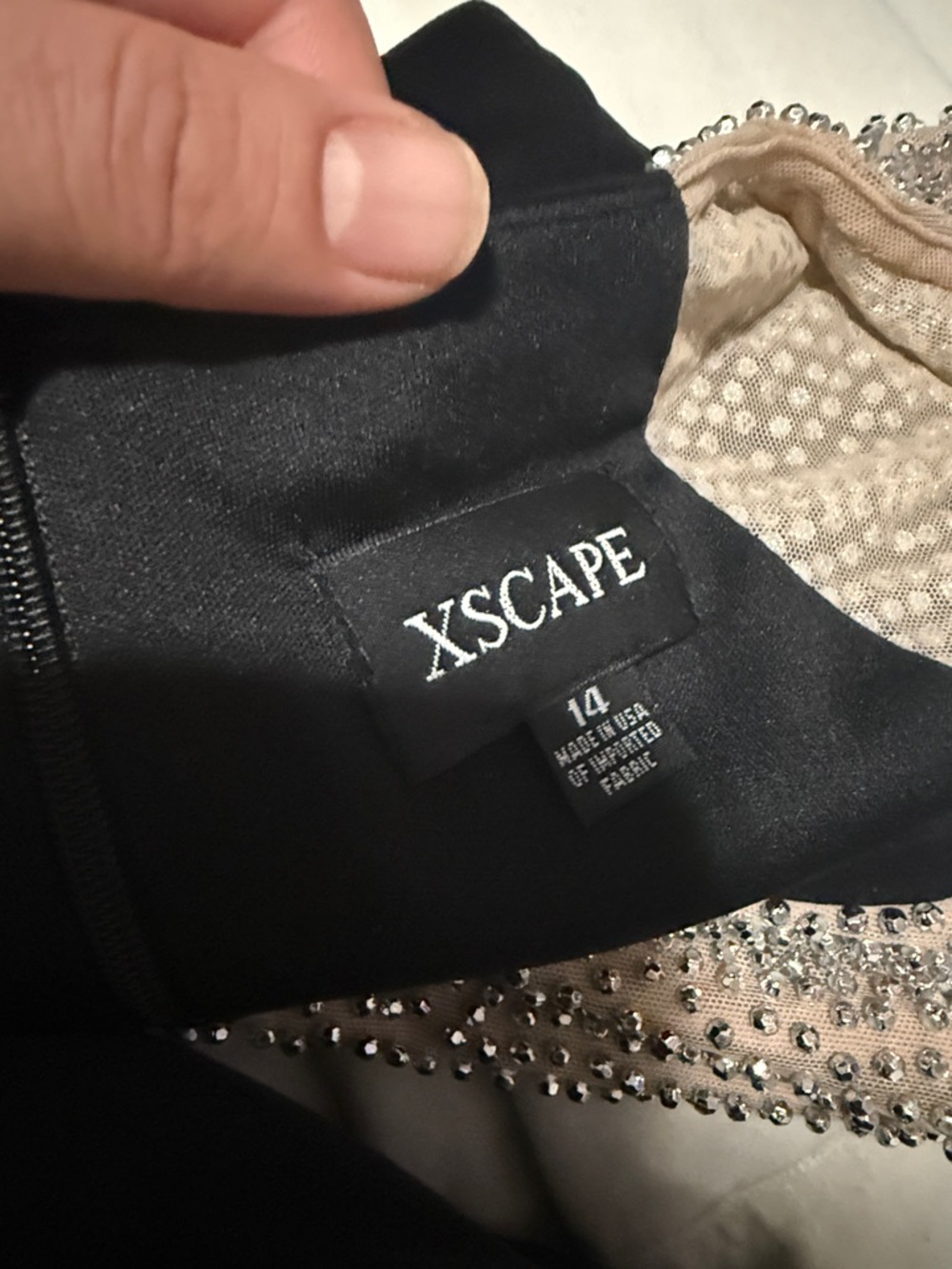 XSCAPE “JILLIAN" LONG SLEEVE CAVIAR
DRESS - Picture 5 of 8